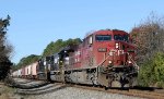 CP 9735 leads NS train 61U eastbound